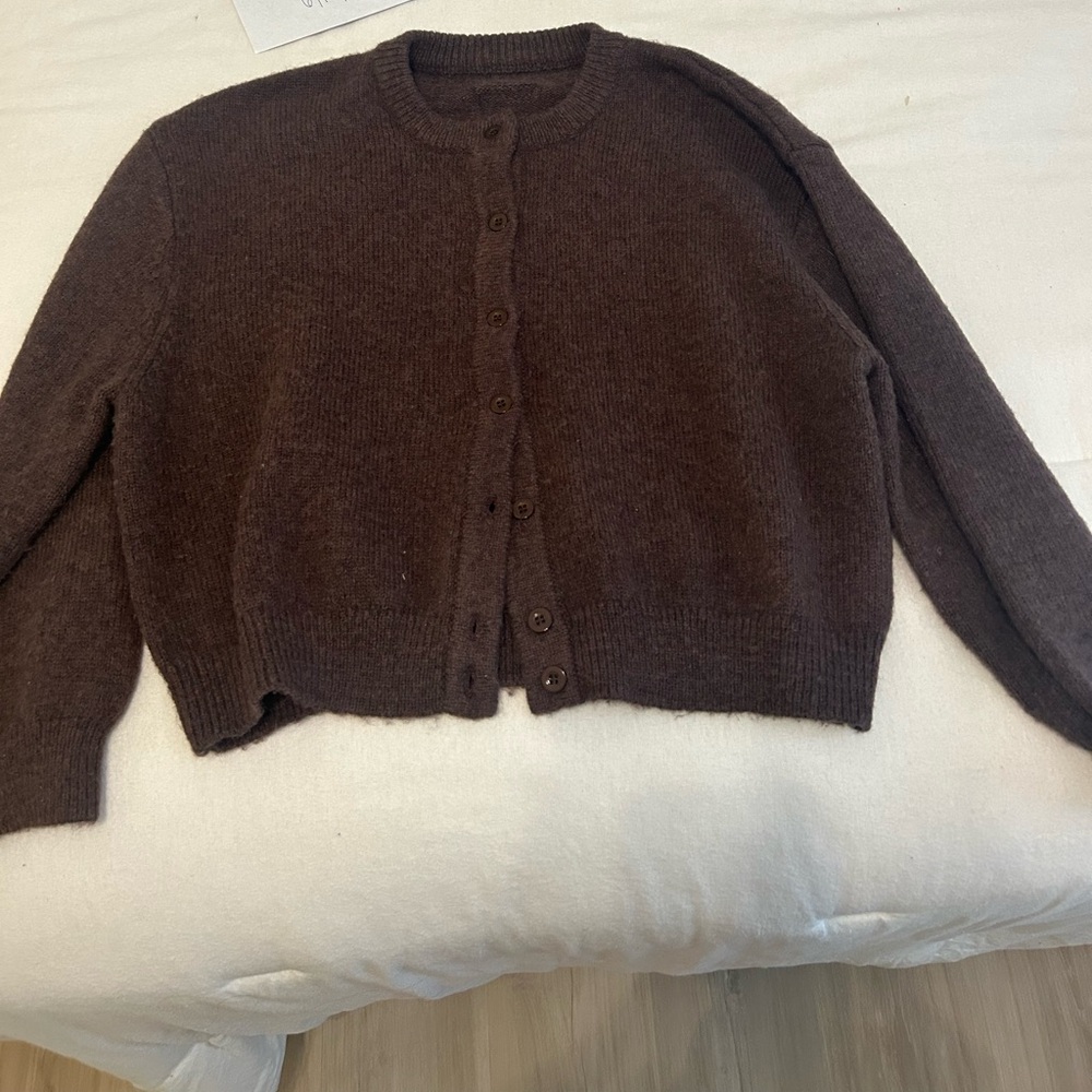 Daily drills brown cardigan